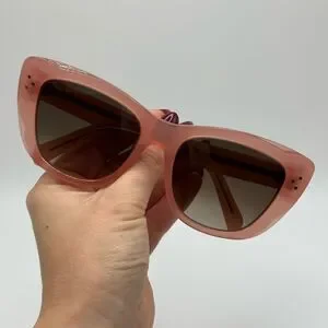 NEW Celine Sunglasses CL40199I 5474K Pink/Gradient Roviex Women Celine Acetate Cat Eye Sunglasses CL40199I Pink 1717784  main image 4